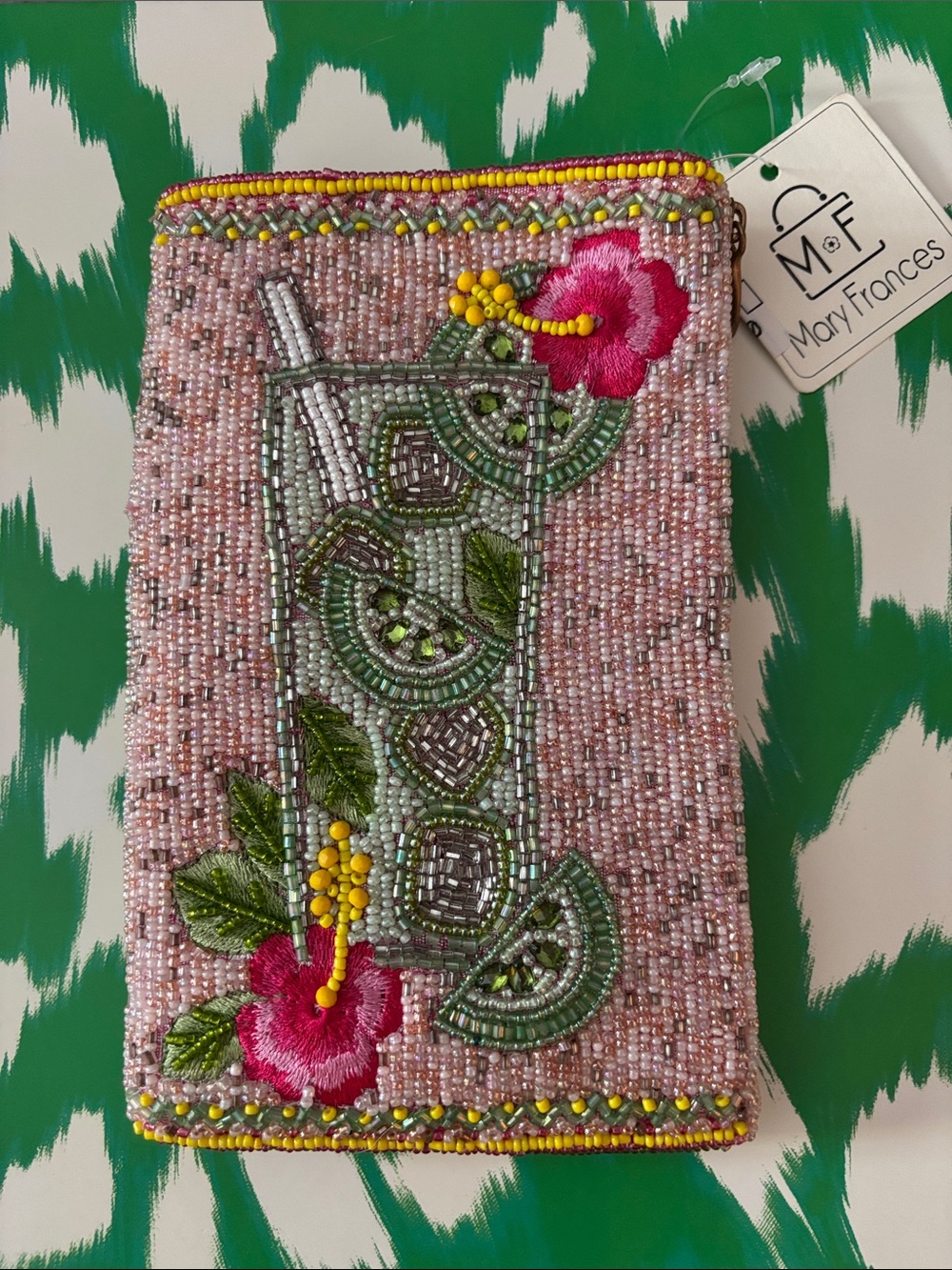 Mary Frances Pink Beaded Clutch/Evening Bag